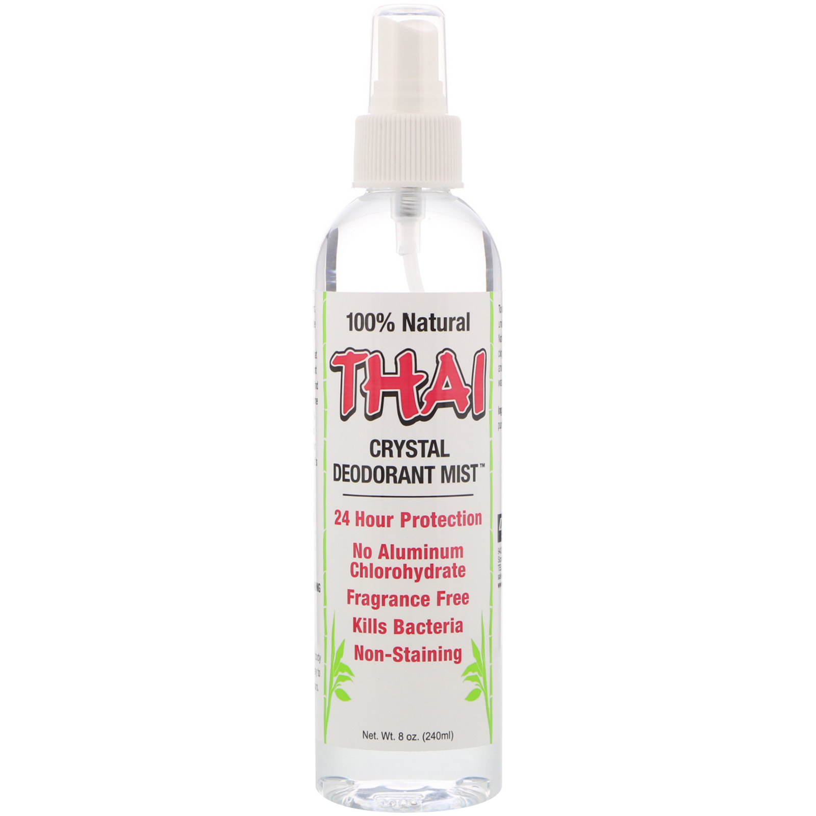 Thai Deodorant Stone, Crystal Deodorant Mist, 240 ml (8 oz)