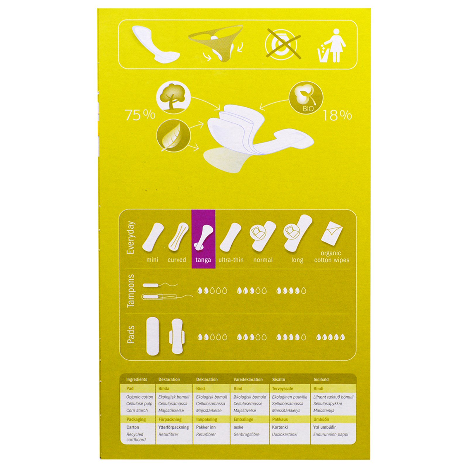Natracare, Calcinhas, algodão orgânico, tanga, 30 calcinhas - Imagem 3