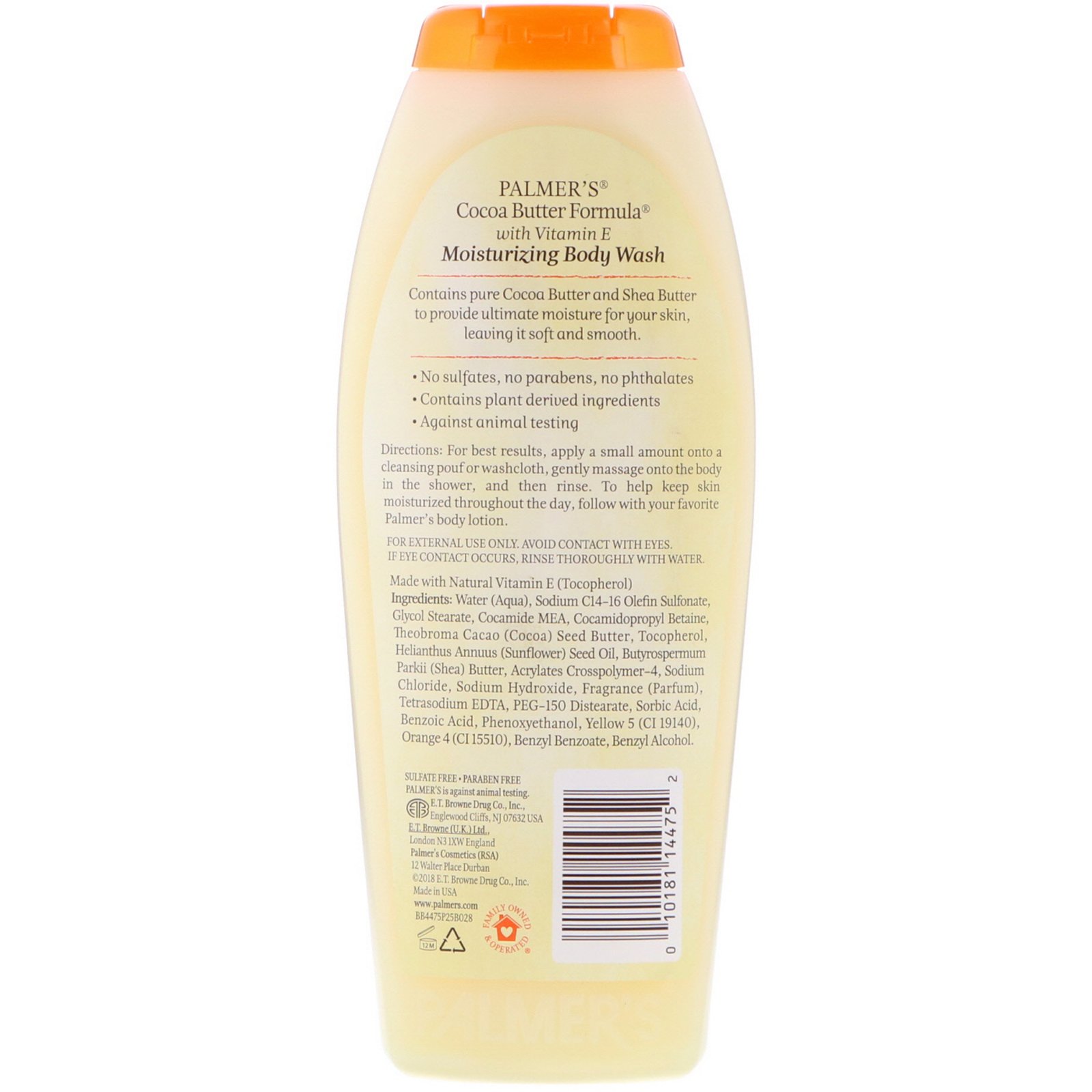 Palmer's, Fórmula de Manteiga de Cacau, Sabonete Líquido Hidratante com Manteiga de Cacau Cru, com Aroma de Creme de Cacau, 500 ml - Imagem 2