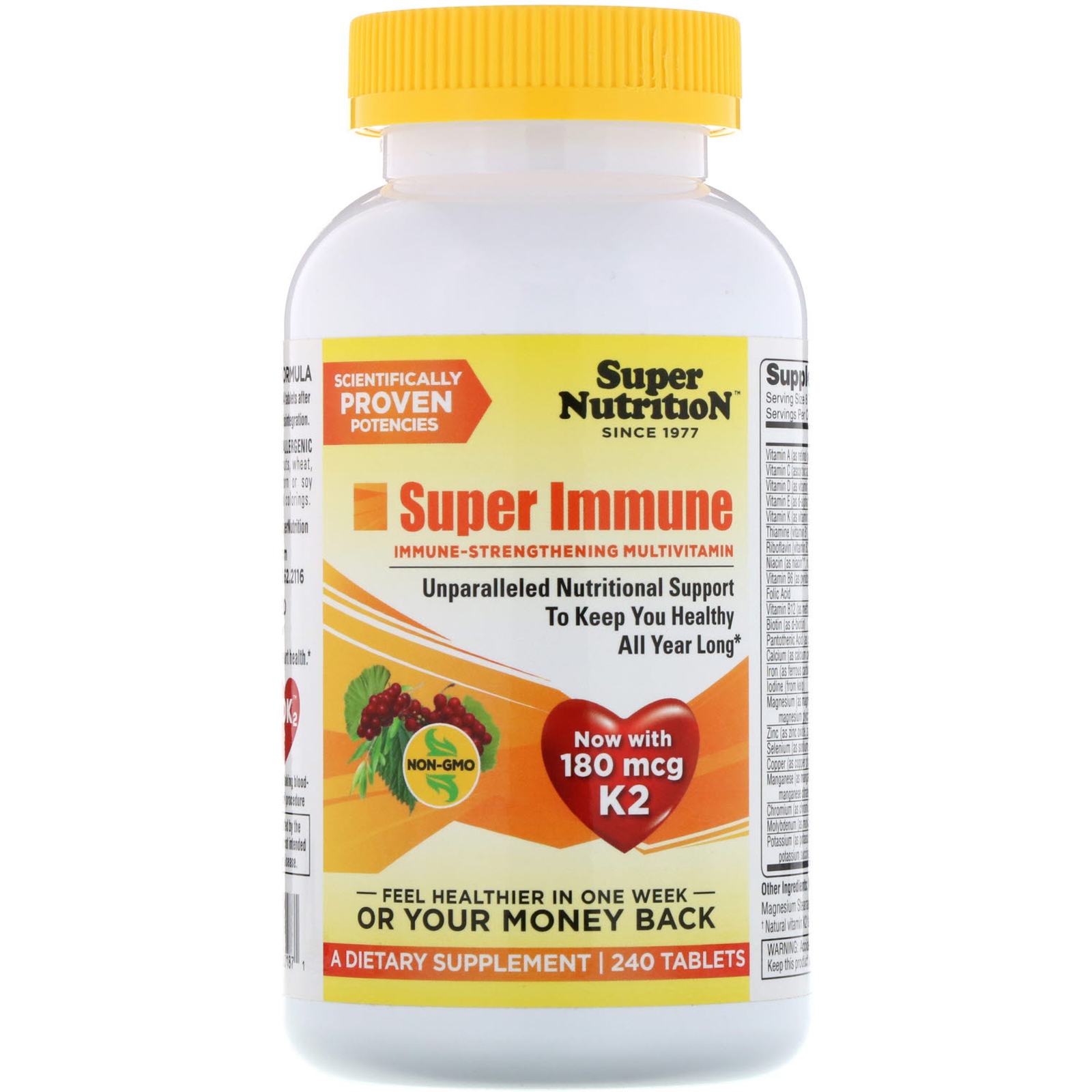 Super Nutrition, Super Imune, Multivitamínico Fortalecedor da Imunidade, 240 Comprimidos