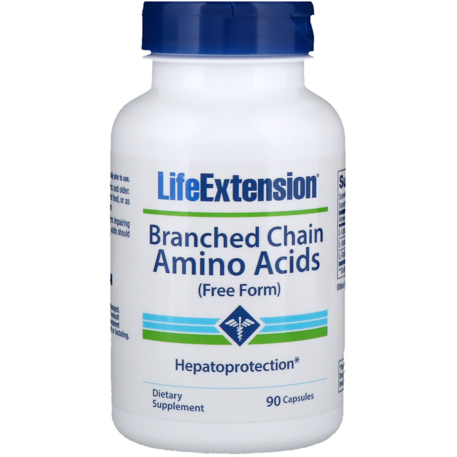 Life Extension, Aminoácidos de Cadeia Ramificada, 90 Cápsulas