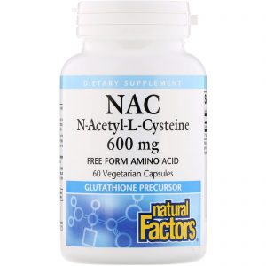 Comprar natural factors, nac n-acetyl-l-cysteine, 600 mg, 60 vegetarian capsules preço no brasil anti-idade antioxidantes tópicos de saúde suplemento importado loja 59 online promoção -