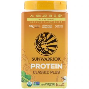 Comprar sunwarrior, classic plus protein, à base de plantas orgânico, baunilha, 750 g (1,65 lb) preço no brasil barras de proteínas nutrição esportiva suplemento importado loja 233 online promoção -