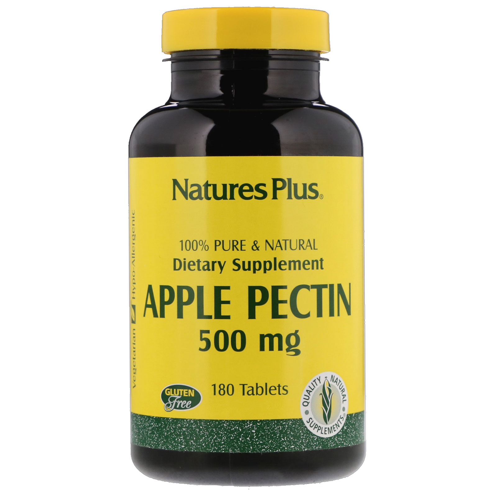 Nature's Plus, Pectina de Maçã, 500 mg, 180 comprimidos