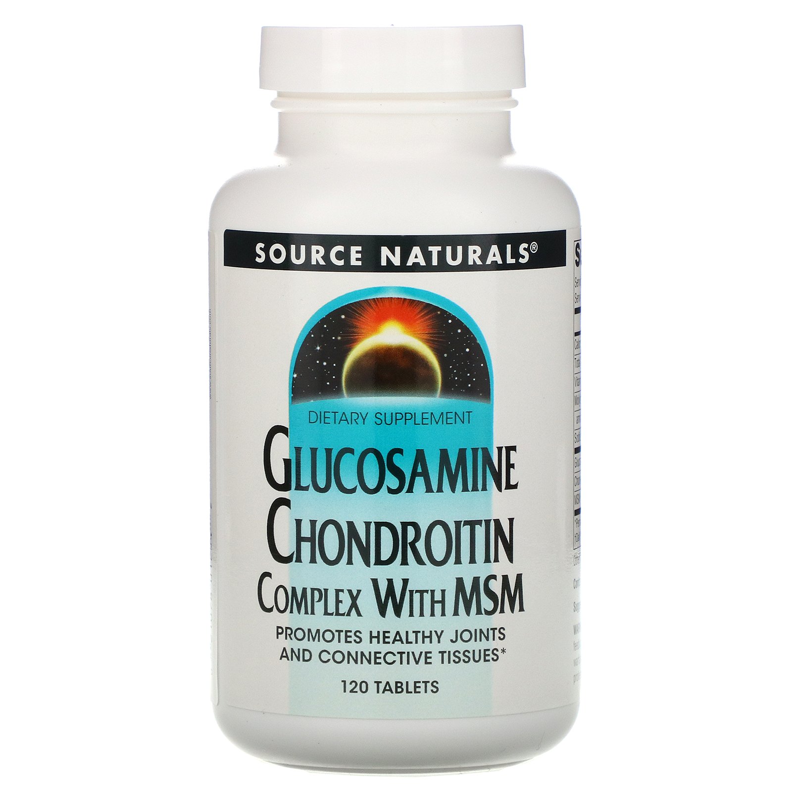 Source Naturals, Complexo de Glucosamina Condroitina com MSM, 120 Comprimidos