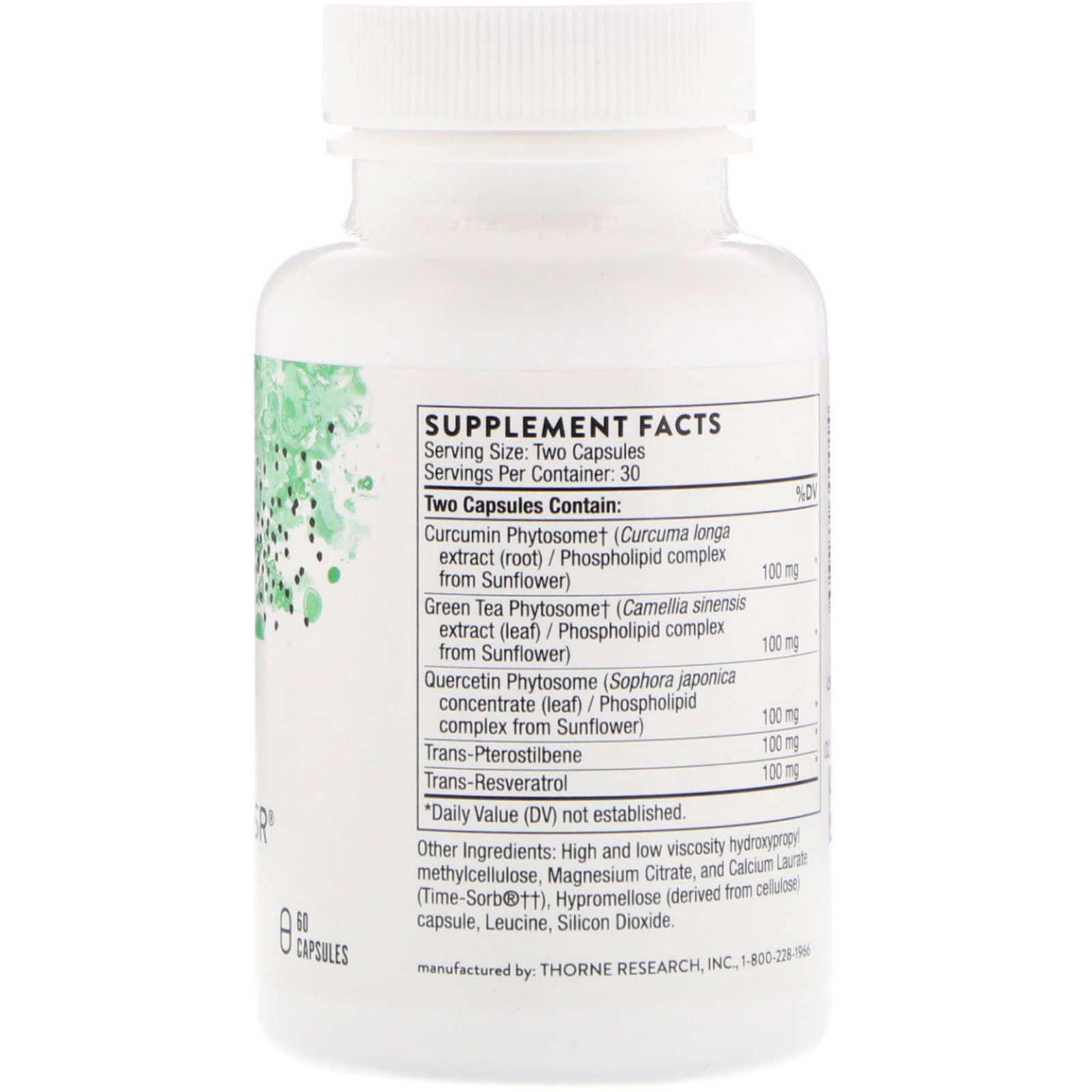 Thorne Research, PolyResveratrol-SR, 60 Cápsulas - Imagem 2