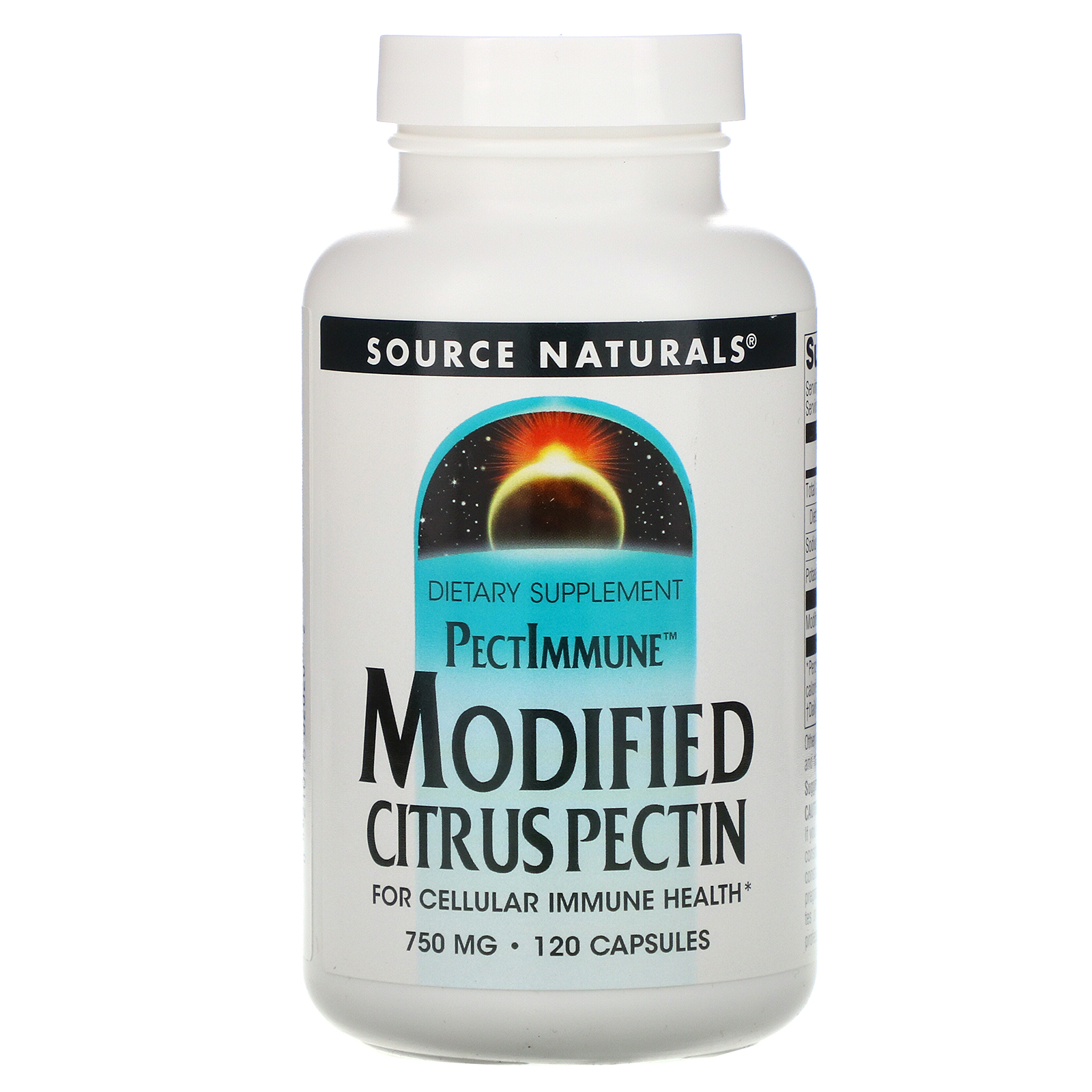 Source Naturals, PectImmune, Pectina de Citrus Modificada, 750 mg, 120 Cápsulas