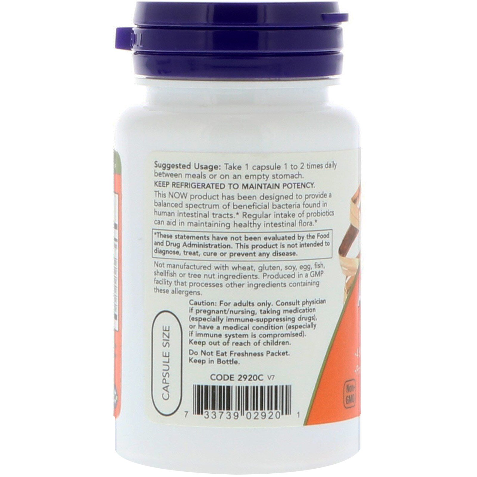 Now Foods, 4x6 Acidophilus, 60 Cápsulas Vegetais - Imagem 3