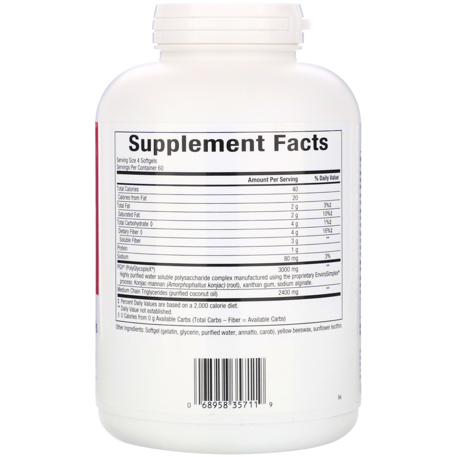 Natural Factors, PGX Diário, Softgels Ultra Matrix, 750 mg, 240 Softgels - Imagem 2