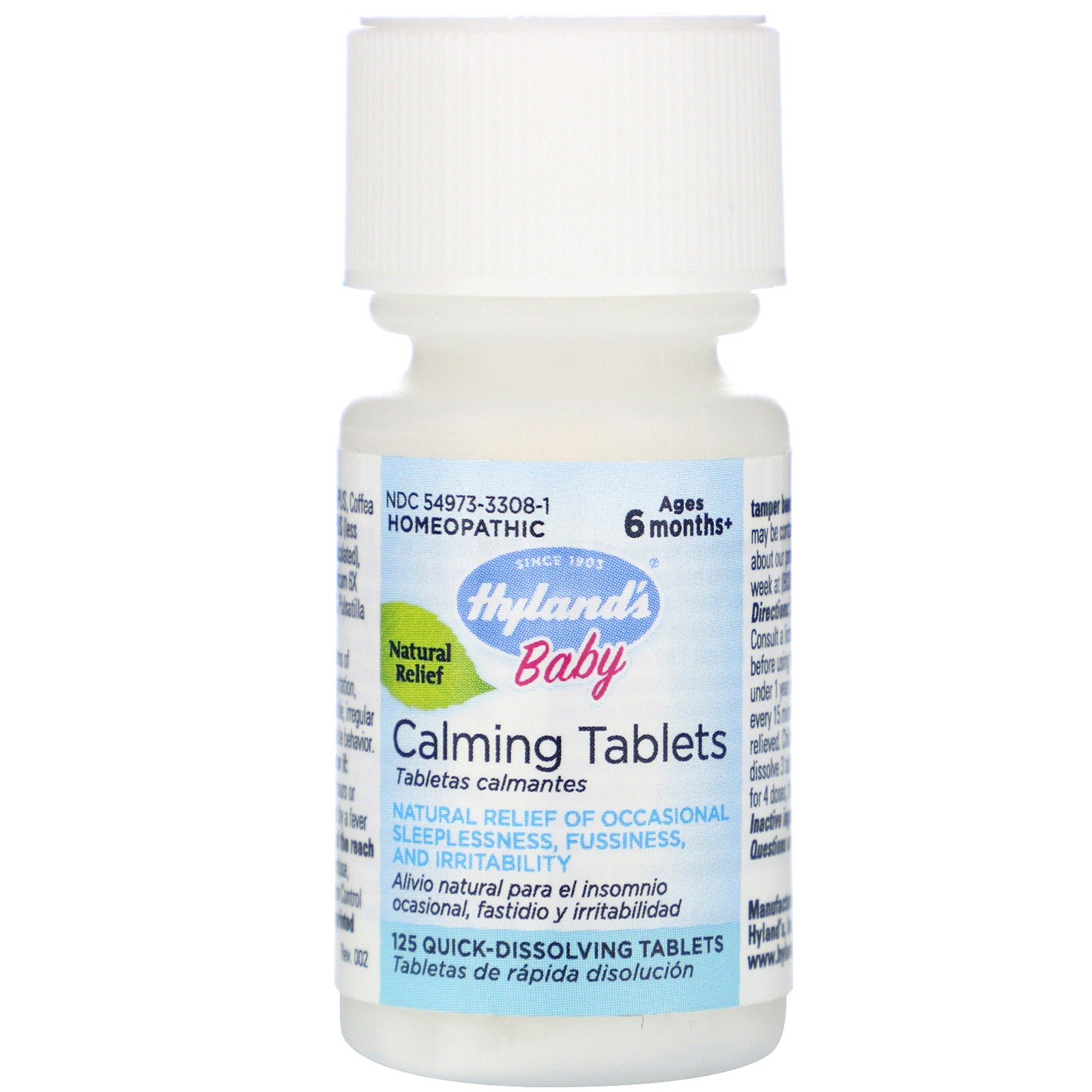 Hyland's, Baby, Calming Tablets, Ages 6 Months+, 125 Quick-Dissolving Tablets