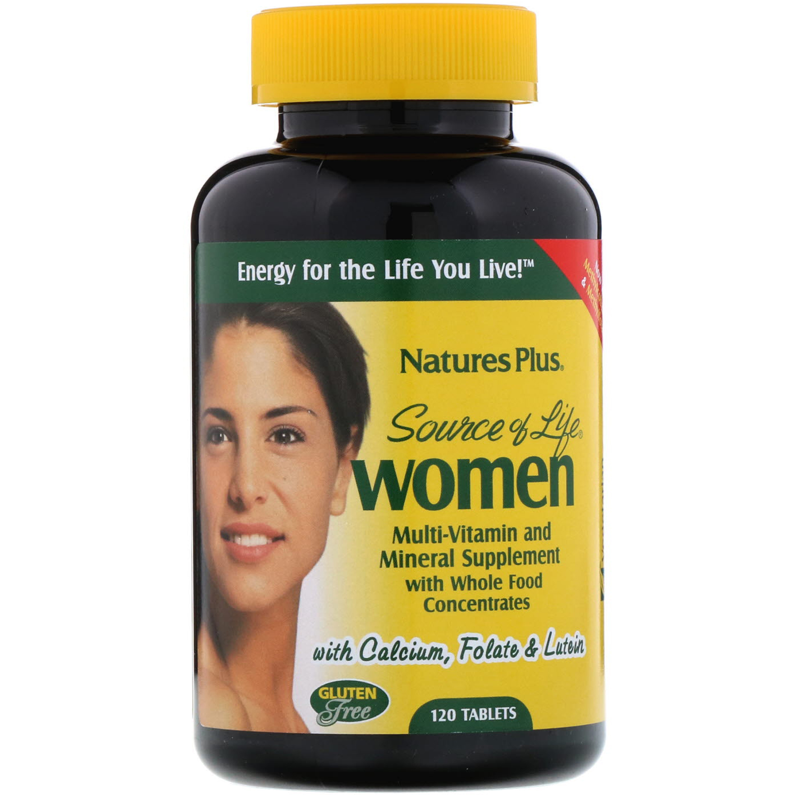 Nature's Plus, Source of Life, Para Mulheres, Suplemento Multivitamínico e Mineral com Concentrados de Alimentos Integrais, 120 Comprimidos - Imagem 3
