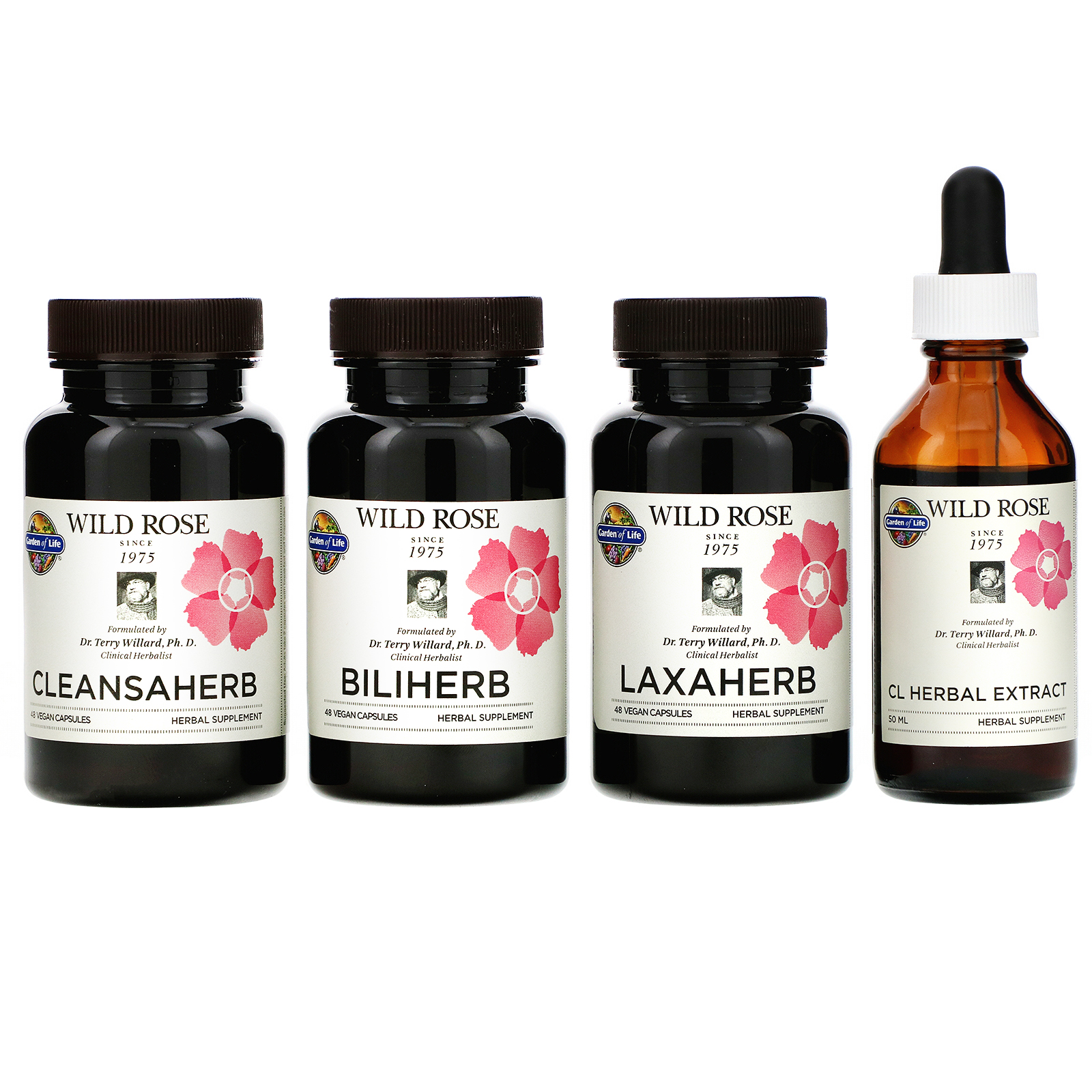 Garden of Life, Wild Rose Herbal D-Tox, 12-Day Kit, 4 Piece Kit - Imagem 3