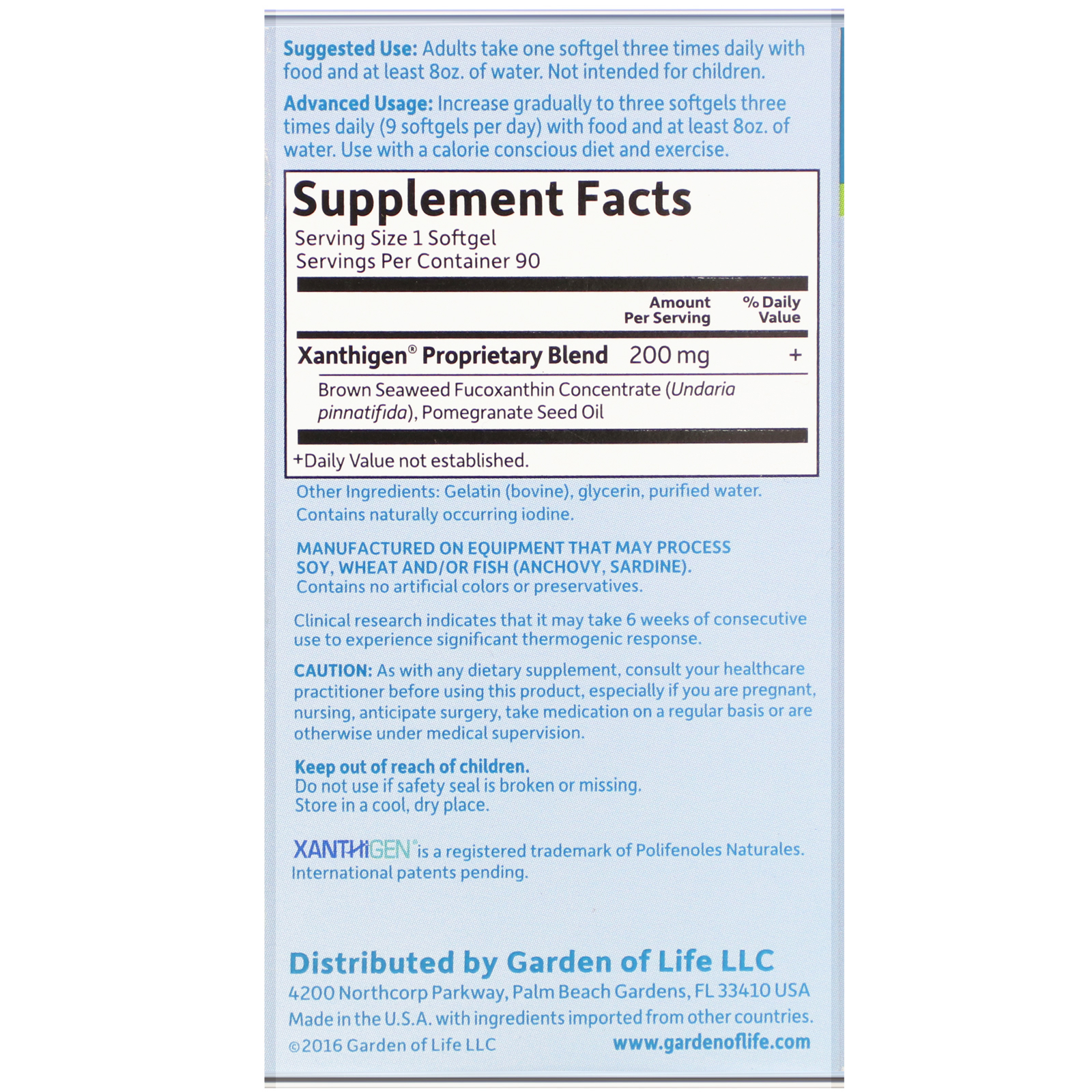 Garden of Life, FucoThin, 90 Softgels - Imagem 2