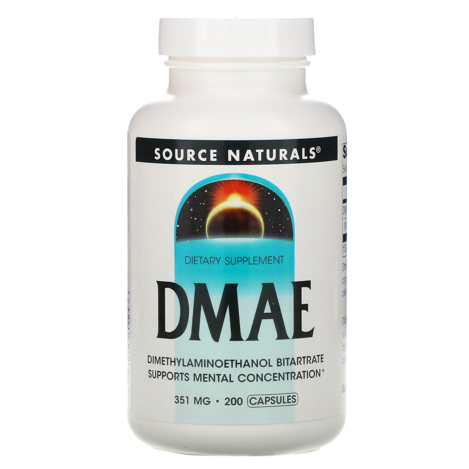 Source Naturals, DMAE, 351 mg, 200 Cápsulas