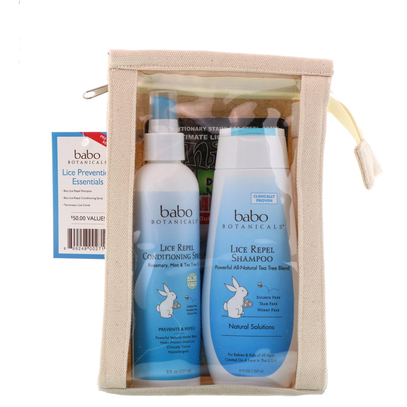 Babo Botanicals, Kit de Presente de Prevenção de Piolhos, 2 Itens - Imagem 2