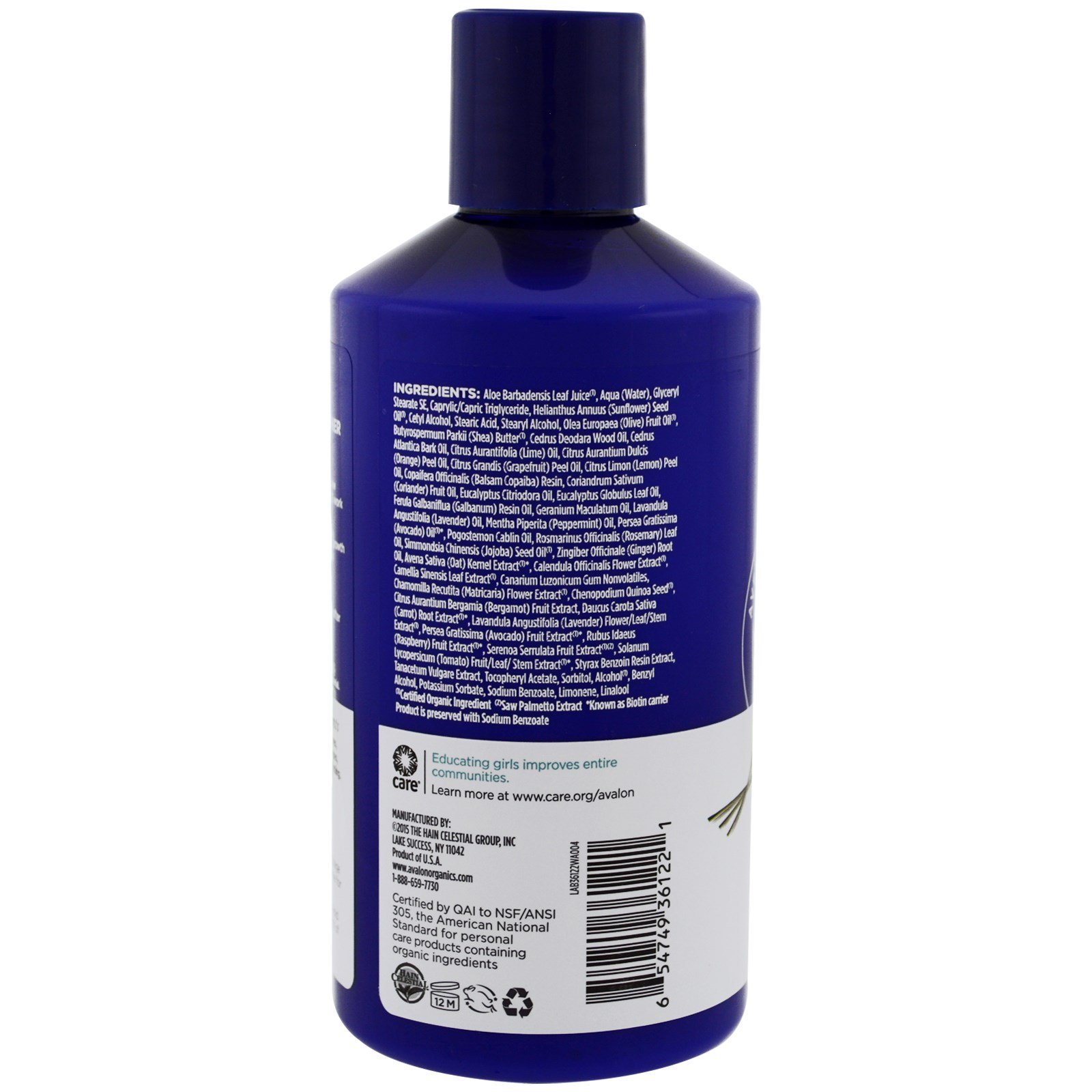 Avalon Organics, Condicionador Espessante, Tratamento com Complexo-B Biotina, 397 g (14 oz) - Imagem 2