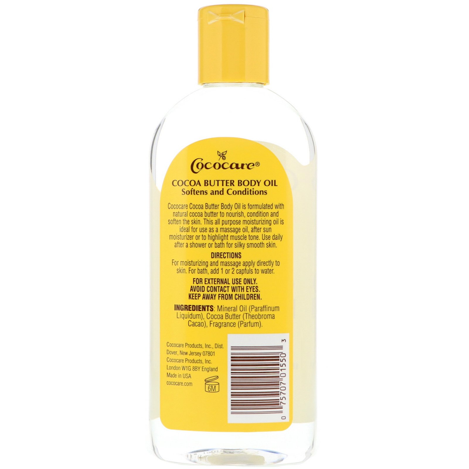 Cococare, Óleo Corporal de Manteiga de cacau , 8.5 fl oz (250 ml) - Imagem 2