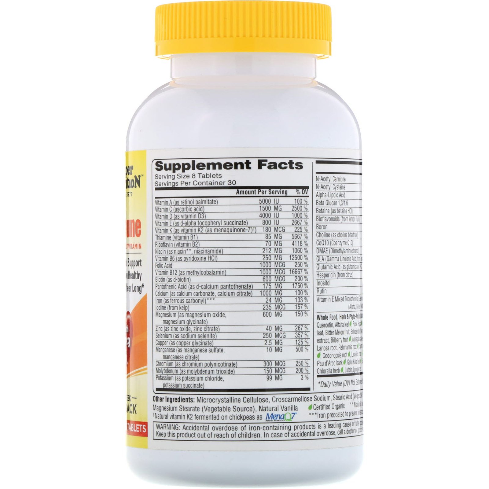 Super Nutrition, Super Imune, Multivitamínico Fortalecedor da Imunidade, 240 Comprimidos - Imagem 2