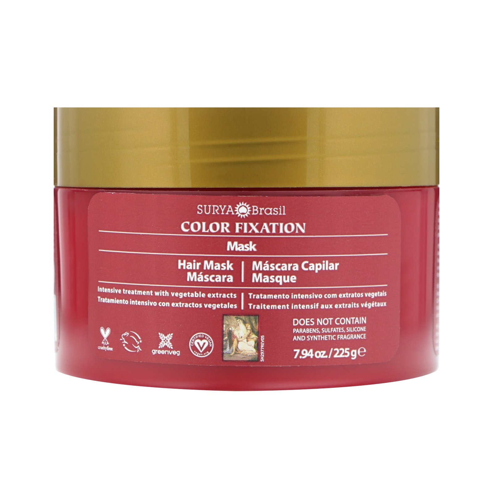 Surya Brasil, Fixador de Cor - Máscara Capilar Restauradora, frasco de 7,6 oz (225 g)