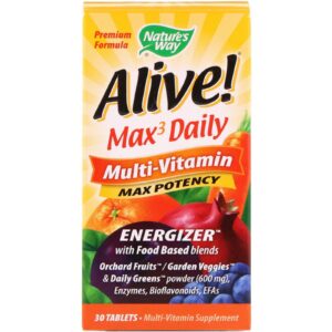 Comprar nature's way, alive! Max3 daily, multi-vitamin, 30 tablets preço no brasil kirkman labs marcas a-z multivitamínico suplementos vitaminas suplemento importado loja 51 online promoção -