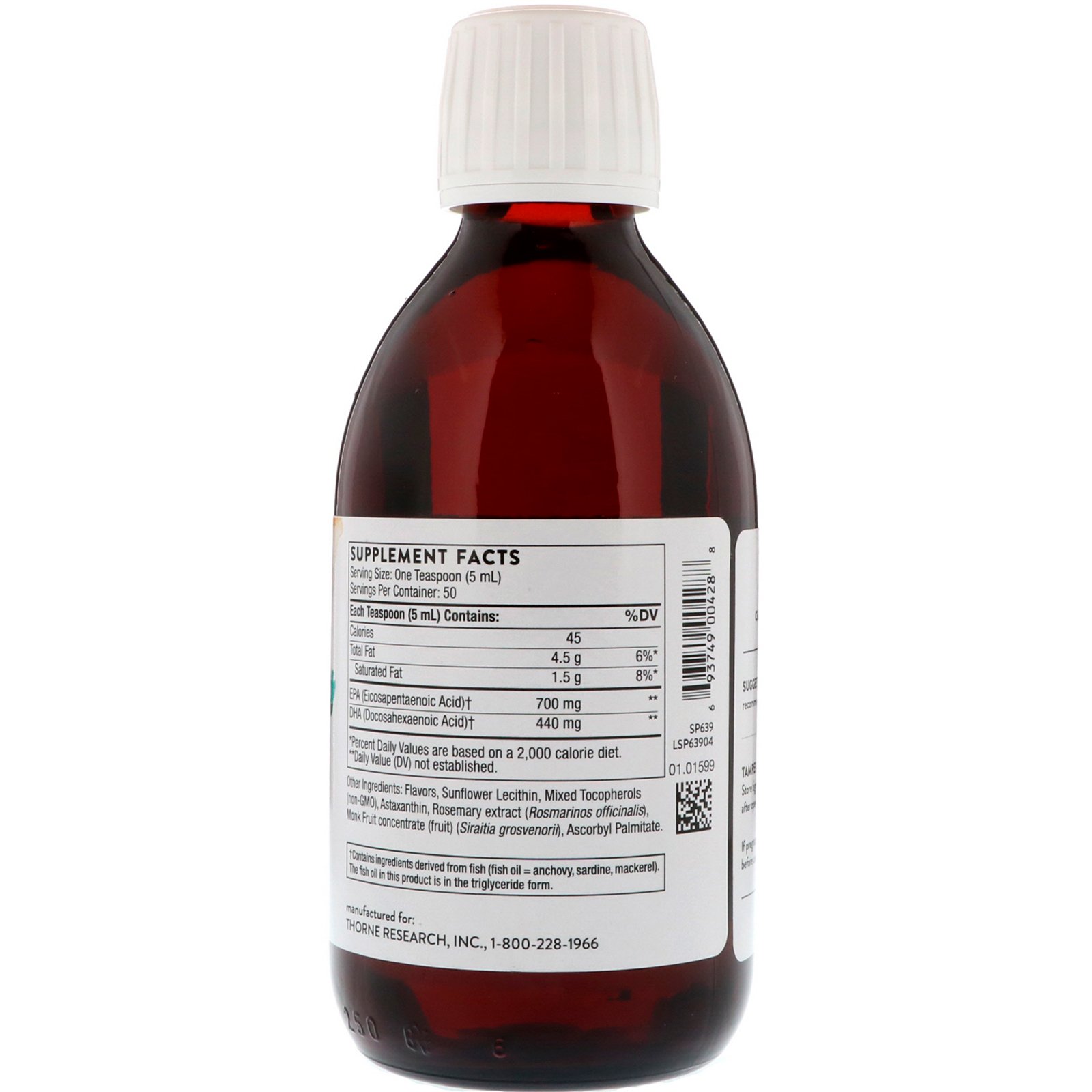 Thorne Research, Omega Superb, Lemon Berry Flavored, 8.45 fl oz (250 ml) - Imagem 2