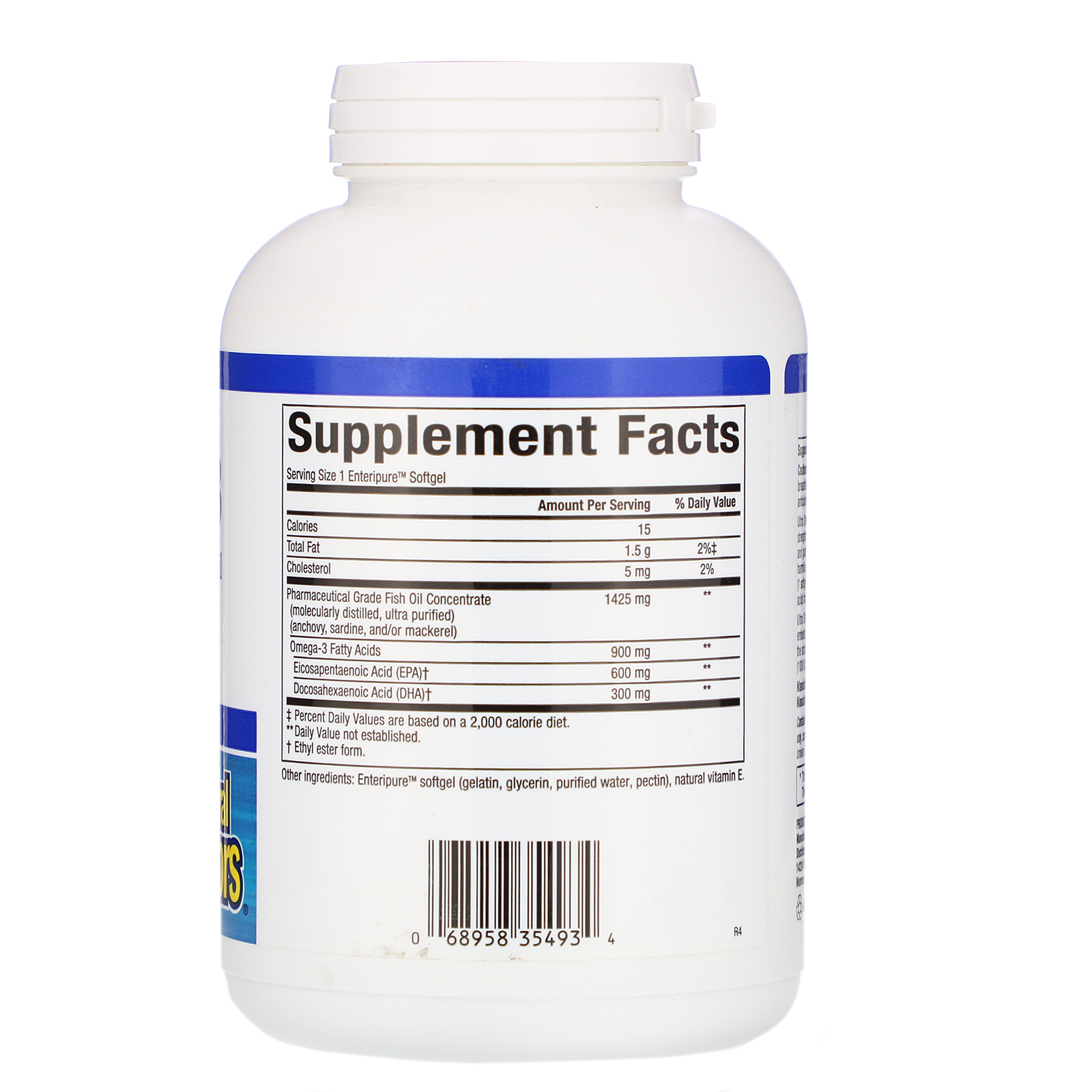 Natural Factors, Ultra Strength, RxOmega-3, 900 mg EPA / DHA, 150 cápsulas Enteripure - Imagem 2