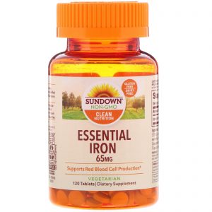 Comprar sundown naturals, essential iron, 65 mg, 120 tablets preço no brasil ferro vitaminas e minerais suplemento importado loja 169 online promoção -