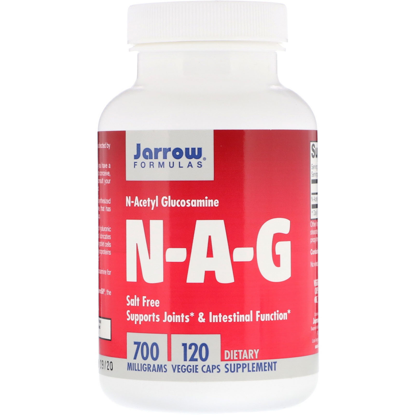 Jarrow Formulas, N-A-G, 700 mg, 120 Cápsulas Vegetais