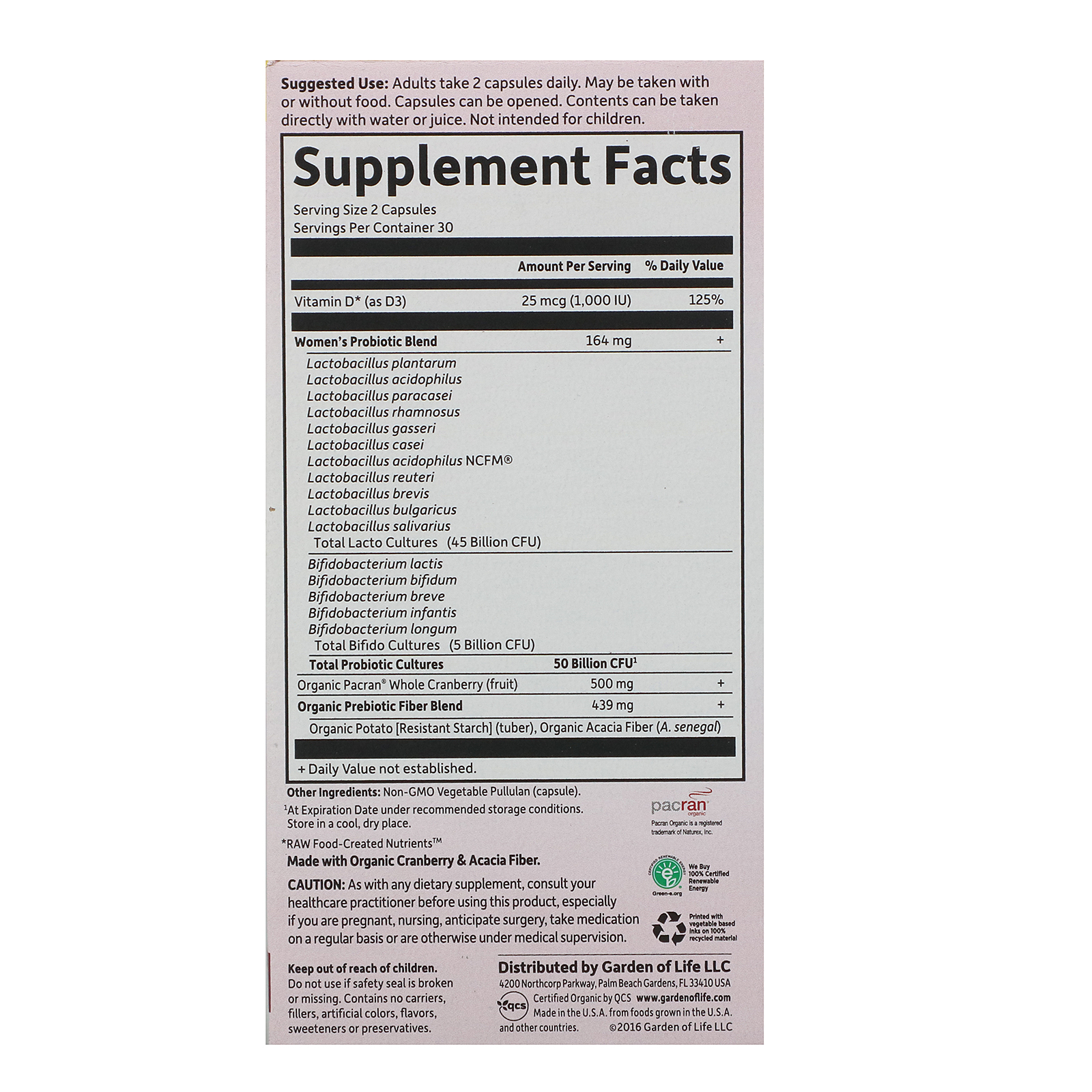 Garden of Life, Dr. Formulated Probiotics, Trato Urinário+, 60 Cápsulas Vegetais - Imagem 2