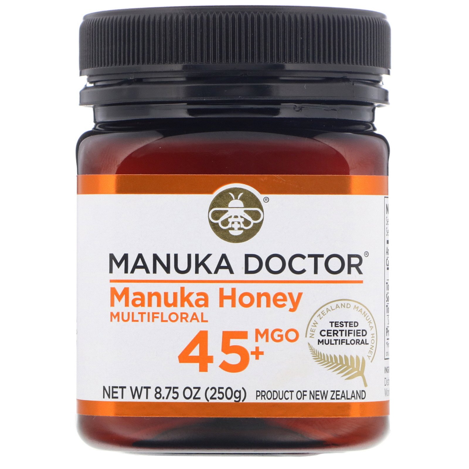 Manuka Doctor, Manuka Honey Polifloral, MGO 45+, 250 g (8,75 oz)