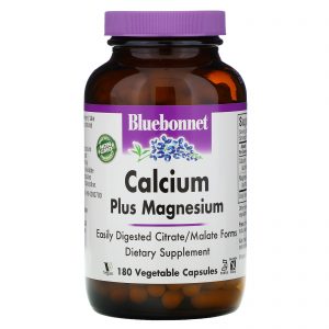 Comprar bluebonnet nutrition, calcium plus magnesium, 180 vcaps preço no brasil cálcio osso tópicos de saúde suplemento importado loja 197 online promoção -