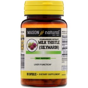 Mason Natural, Standardized Extract Milk Thistle (Silymarin), 60 Capsules