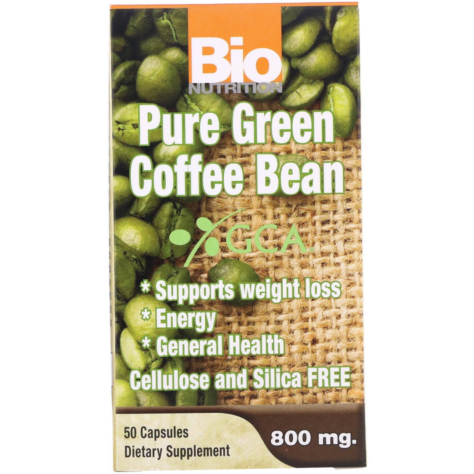 Bio Nutrition, Grãos de puro café verde, 800 mg, 50 cápsulas