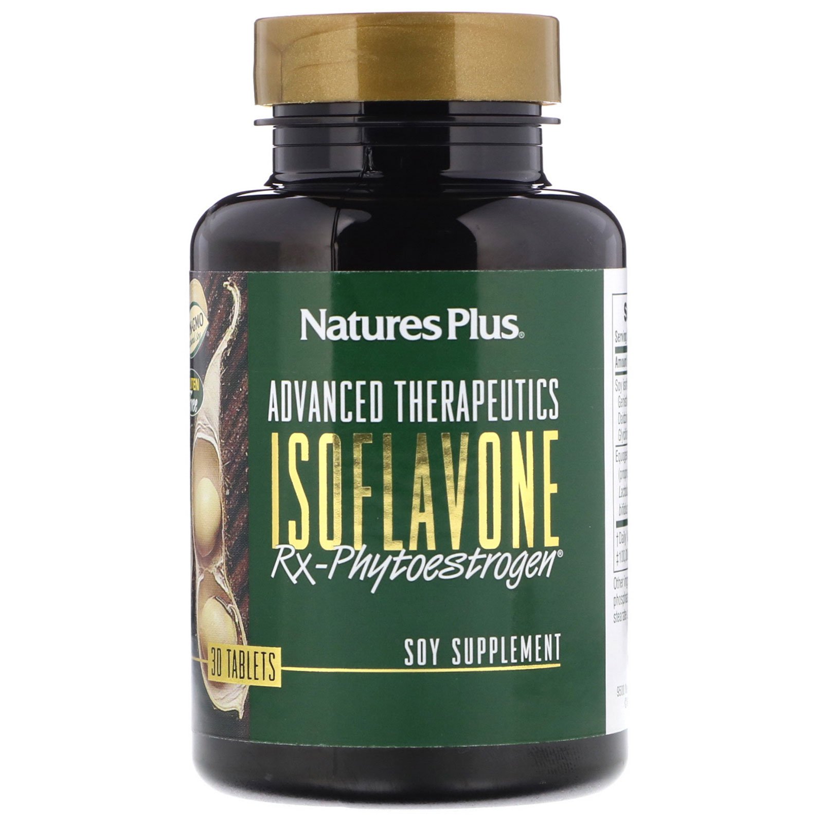 Nature's Plus, Terapêuticos avançados, isoflavona Rx-fitoestrogênio, 30 comprimidos - Imagem 3