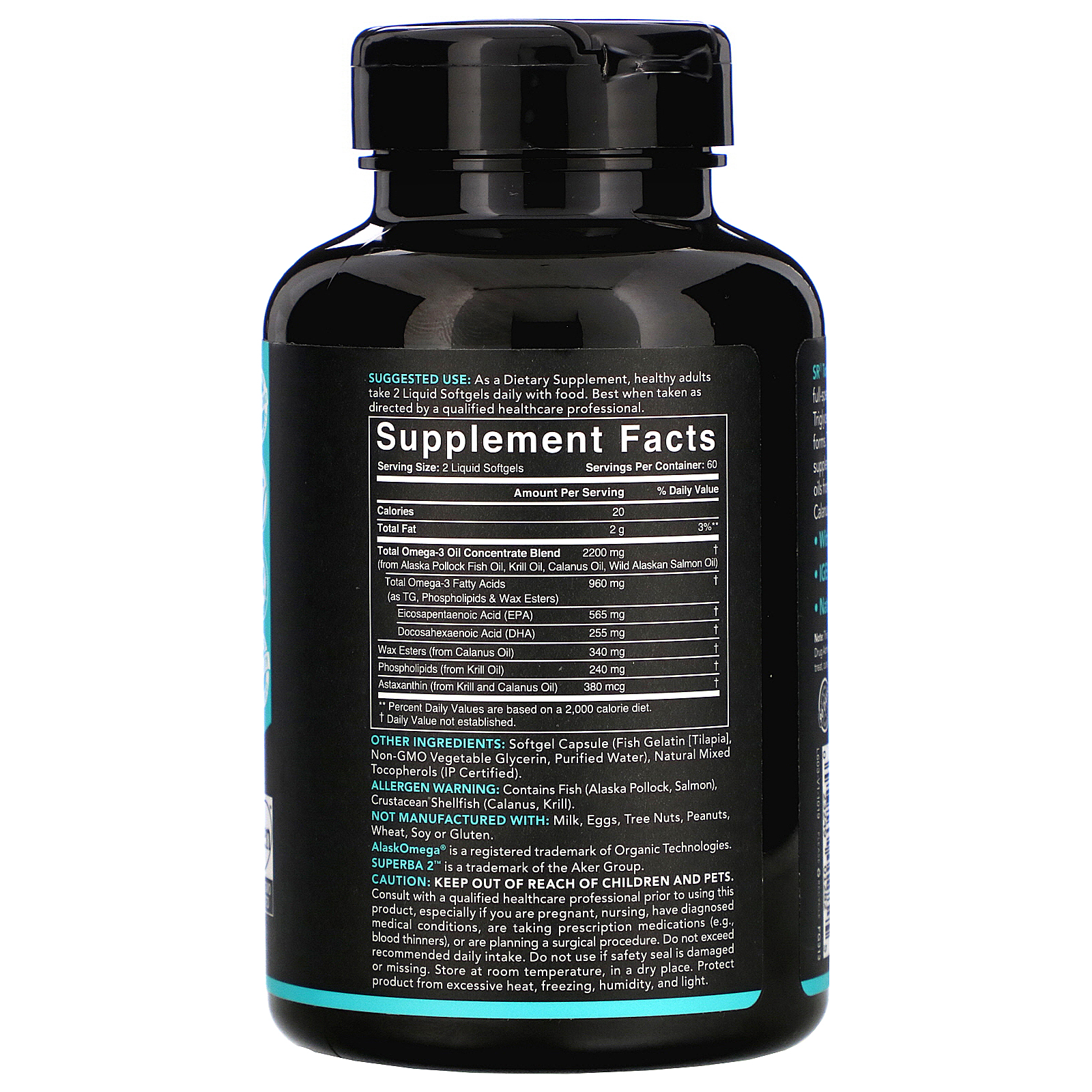 Sports Research, Total Omega-3, 120 Softgels - Imagem 2