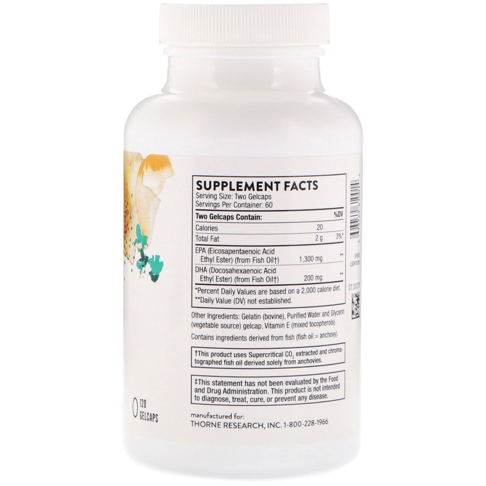 Thorne Research, Super EPA Pro, 120 Cápsulas de Gel - Imagem 2