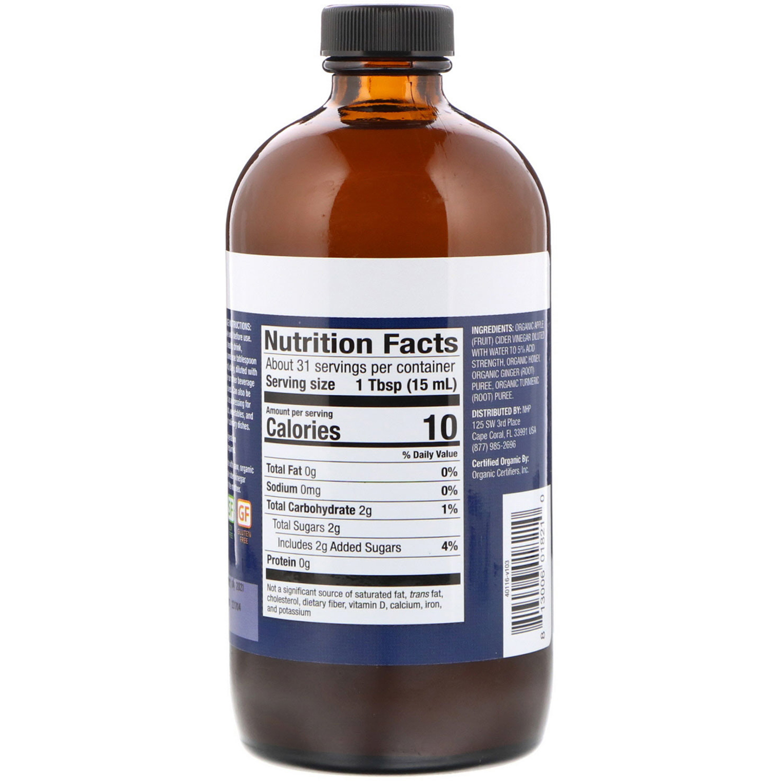 Dr. Mercola, Pure Power, Organic Keto Cider Vinegar, Sweet, 16 oz (473 ml) - Imagem 2