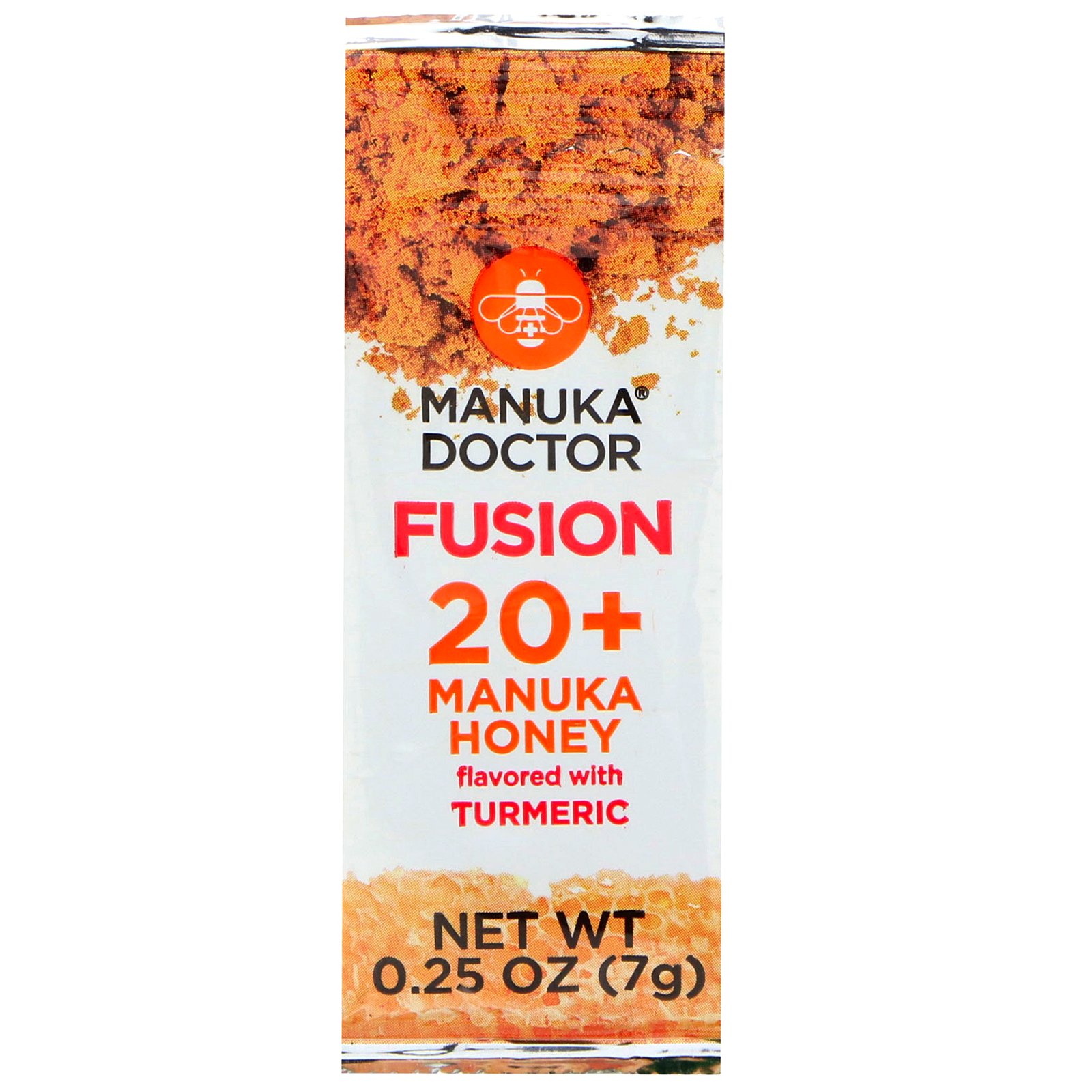 Manuka Doctor, Fusion 20+ Manuka Honey, Turmeric, 24 Sachets, 0.25 oz (7 g) Each - Imagem 2