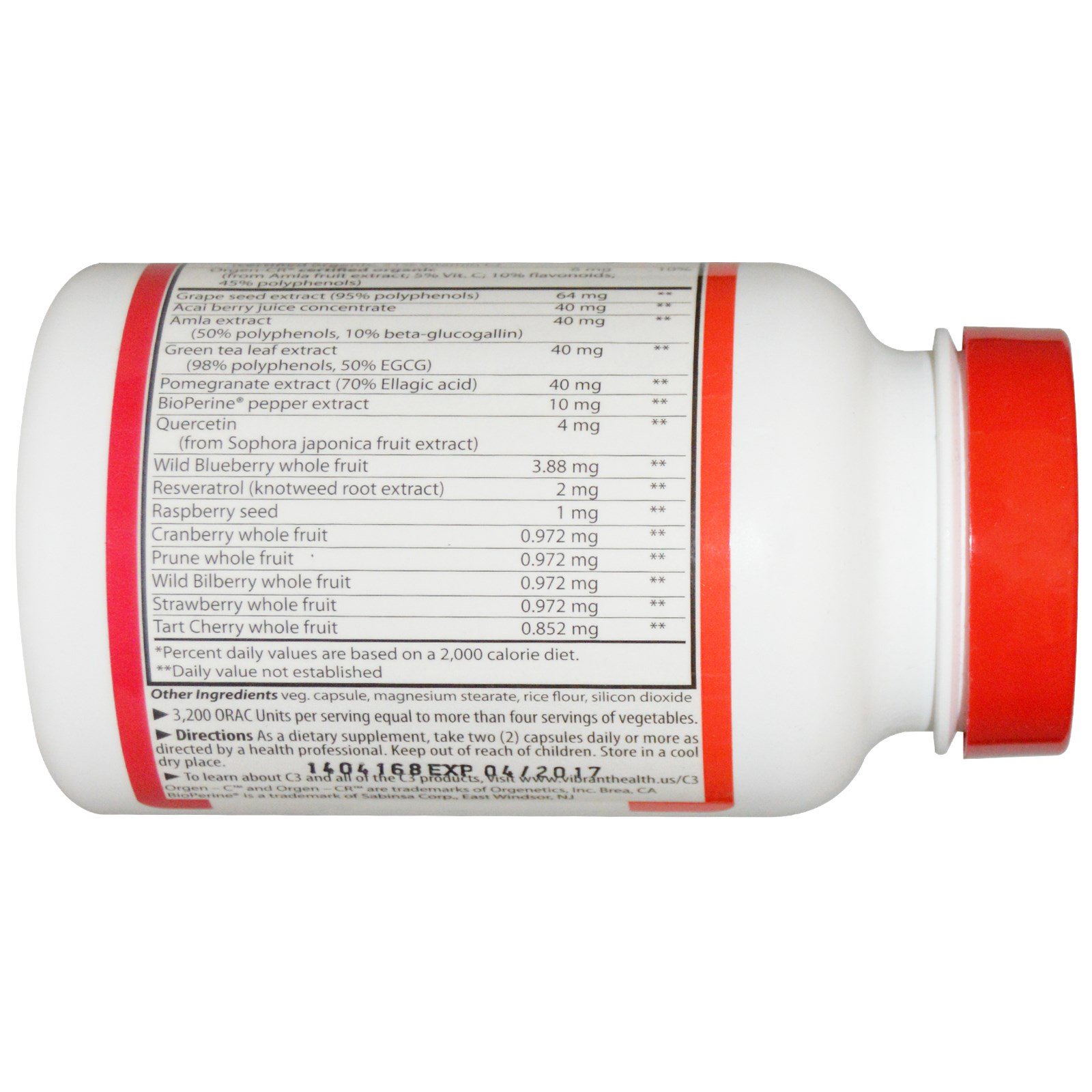 Vibrant Health, Super Natural C, Version 3.1, 60 Vegetable Capsules - Imagem 3