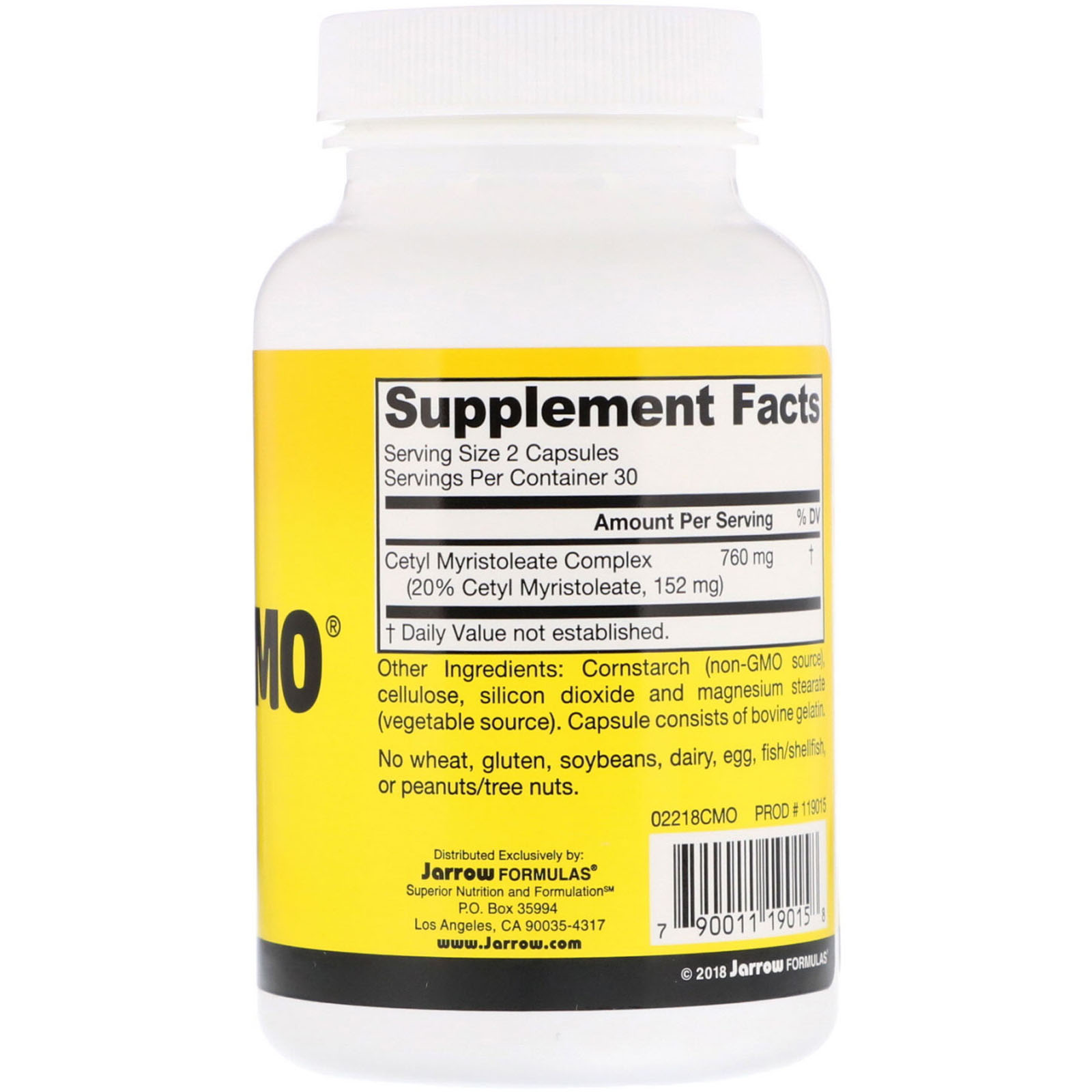 Jarrow Formulas, True CMO, 760 mg, 60 cápsulas - Imagem 2
