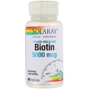 Comprar solaray, biotina, 5. 000 mcg, 60 cápsulas vegetarianas preço no brasil biotina vitaminas e minerais suplemento importado loja 47 online promoção -