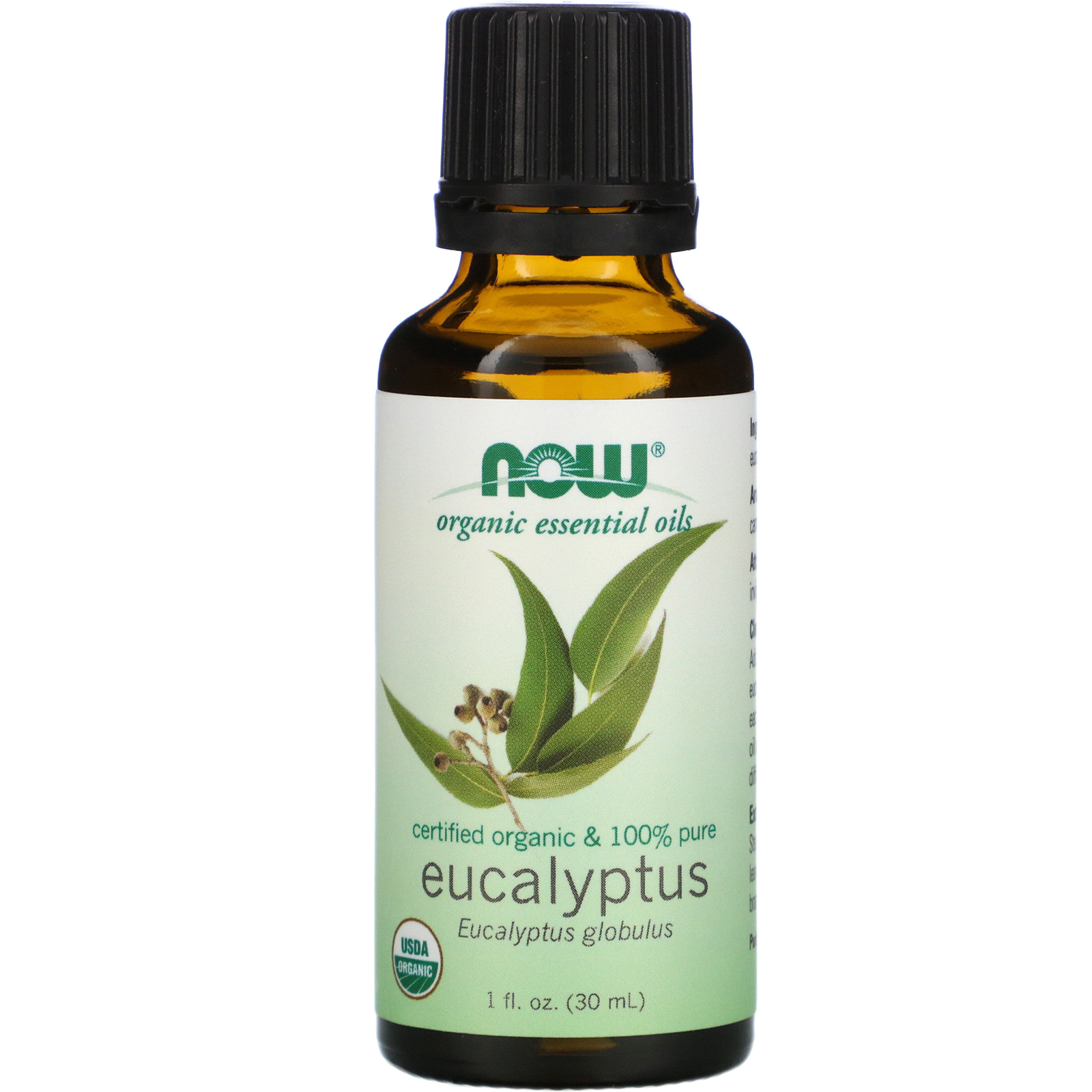 Now Foods, Óleos Essenciais Orgânicos, Eucalipto, 1 fl oz (30 ml)