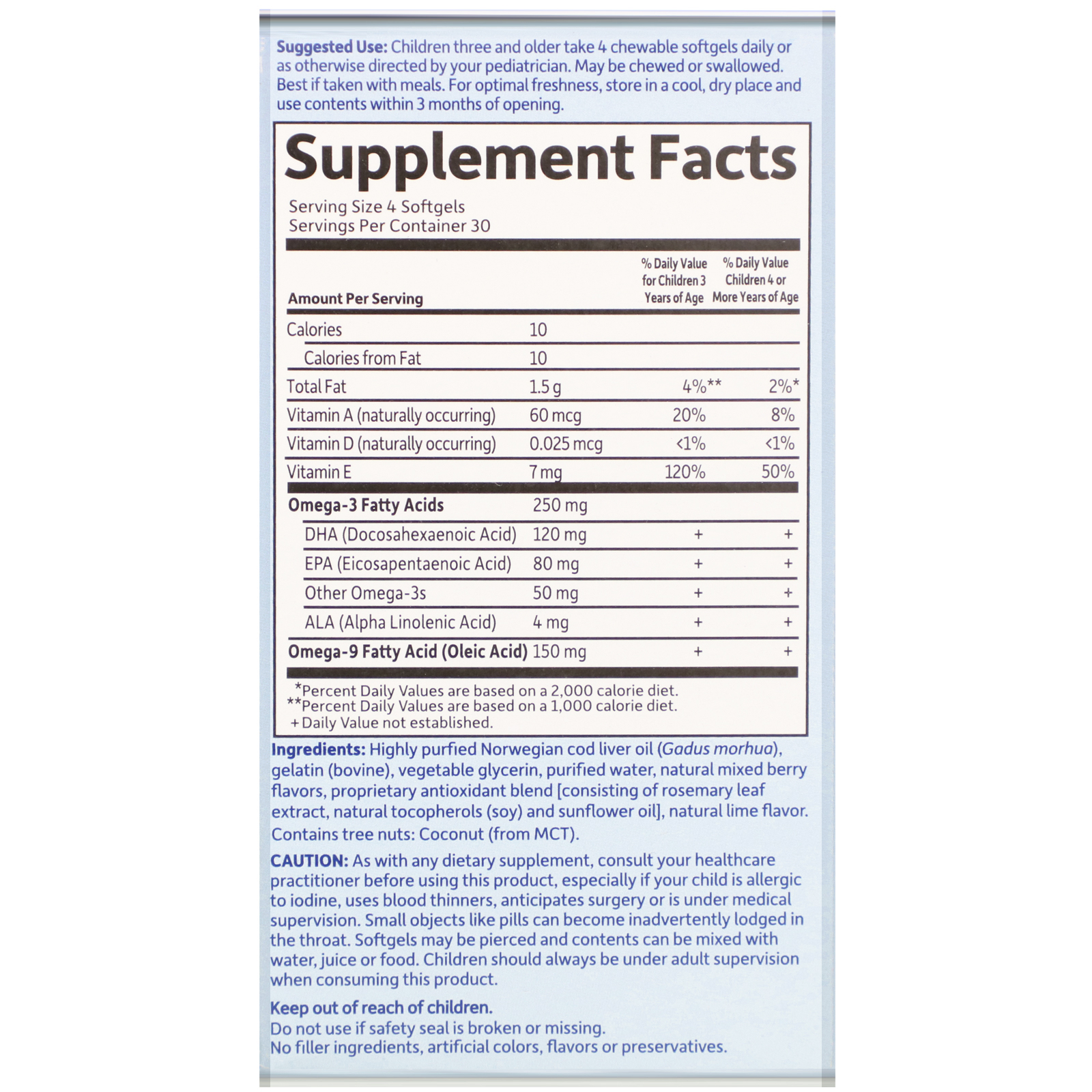 Garden of Life, Oceans Kids, DHA Chewables, Age 3 and Older, Yummy Berry Lime, 120 mg, 120 Chewable Softgels - Imagem 2