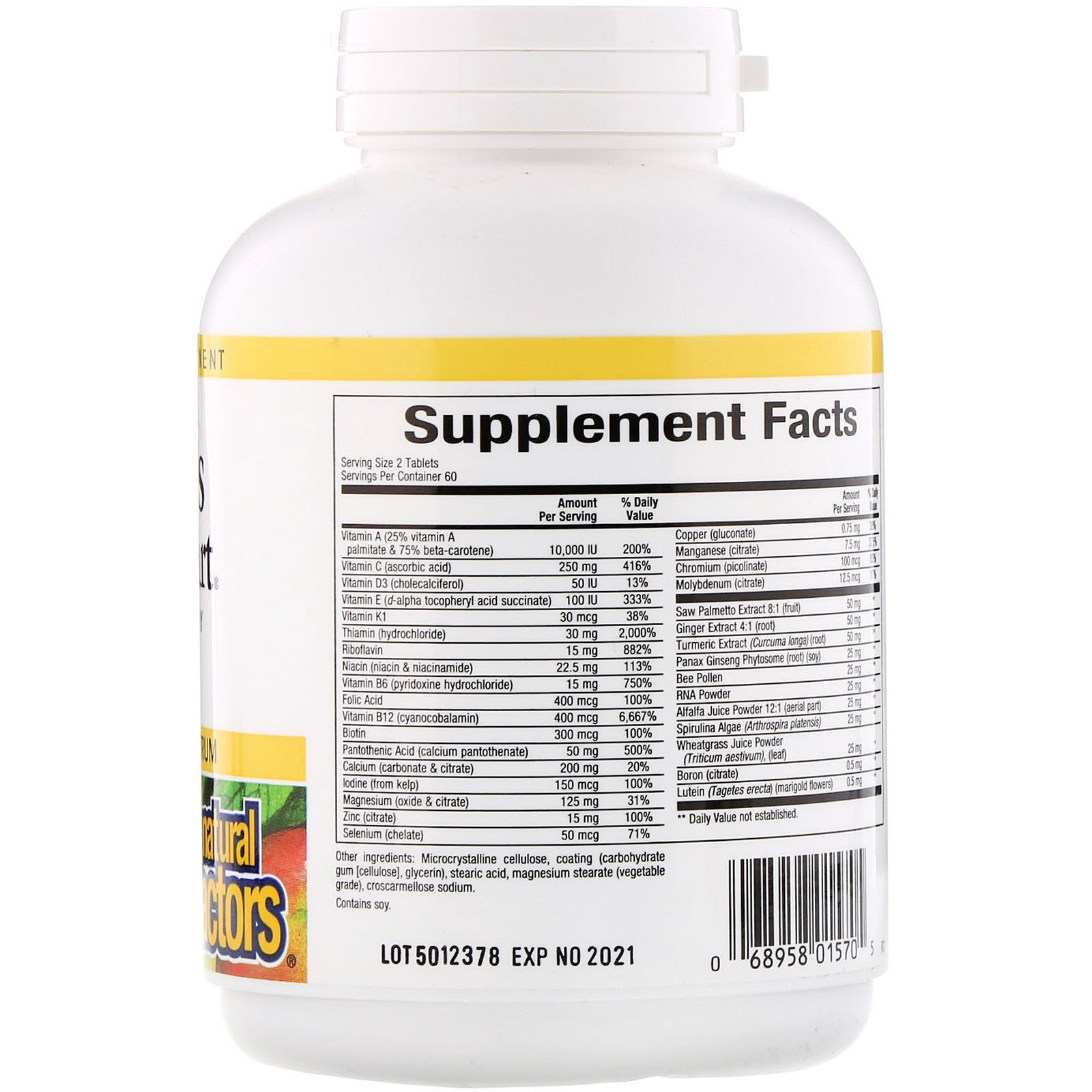 Natural Factors, Men's MultiStart, Vitamin A Day for Men, 120 Tablets - Imagem 2