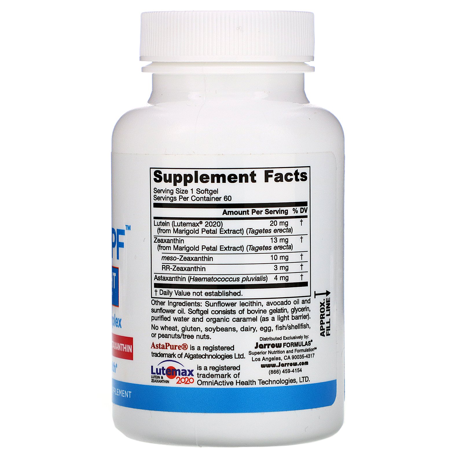 Jarrow Formulas, MaculaPF Blue Light Protection, 60 Softgels - Imagem 2