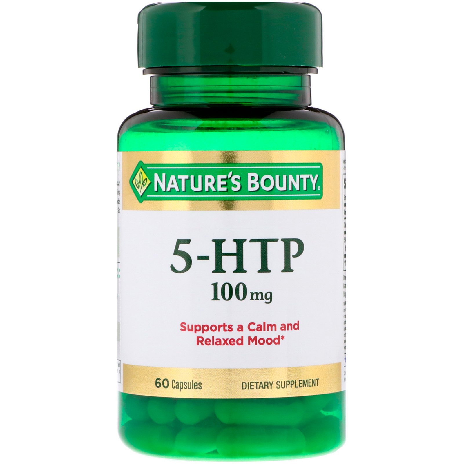 Nature's Bounty, 5-HTP, 100 mg, 60 Cápsulas