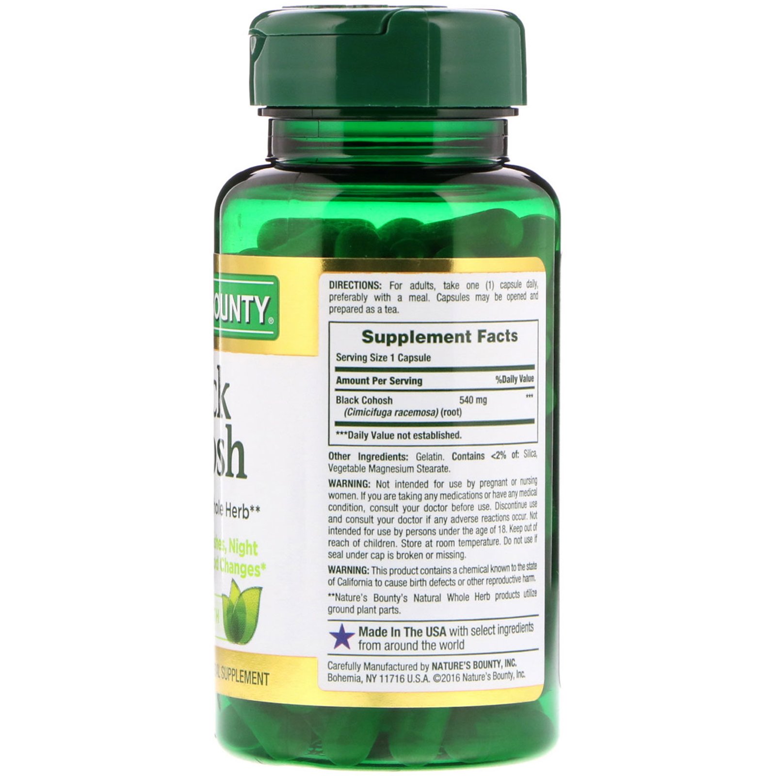 Nature's Bounty, Erva-de-São-Cristóvão, 540 mg, 100 Cápsulas - Imagem 2