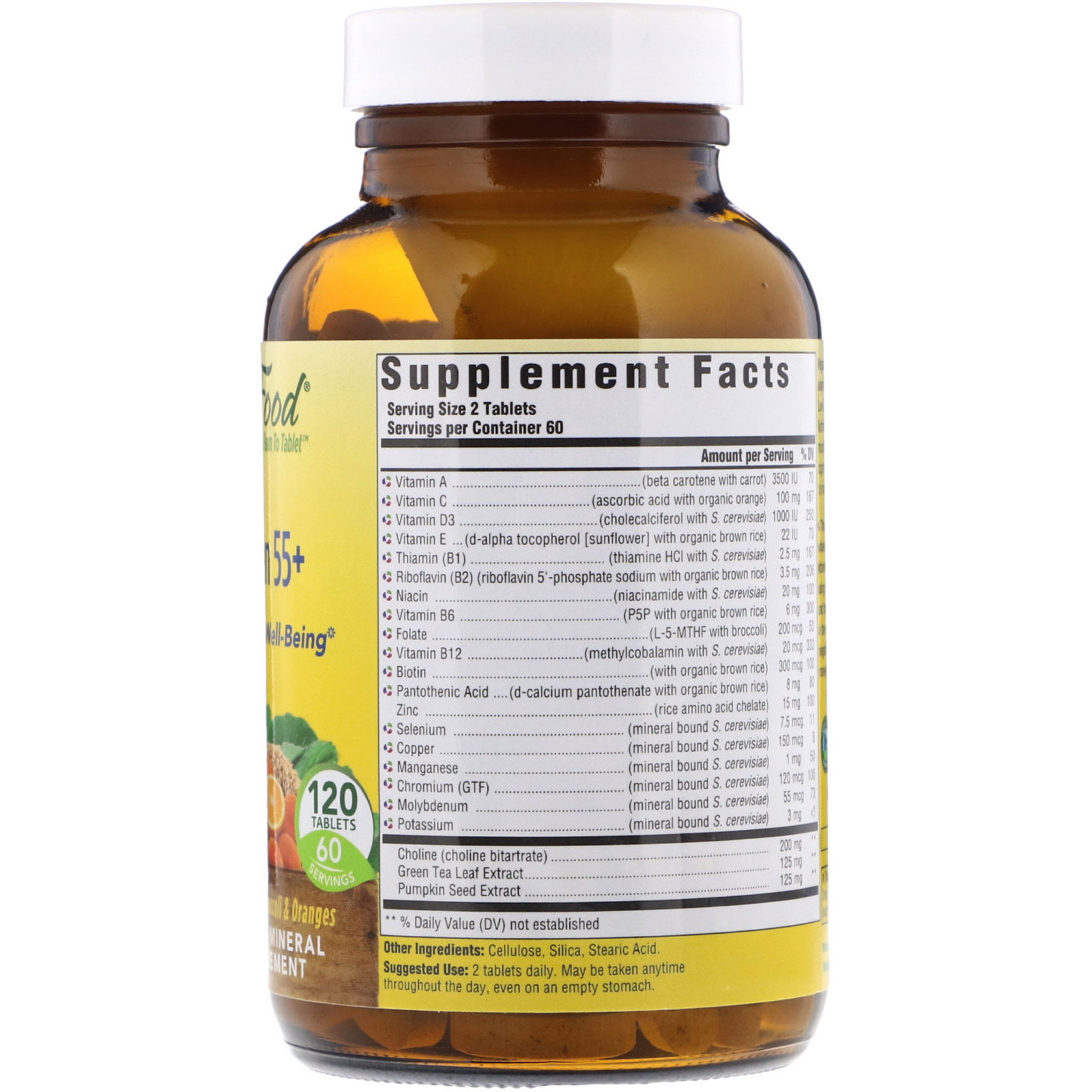 MegaFood, Multivitamínico para Homens acima de 55 Anos, 120 Comprimidos - Imagem 2