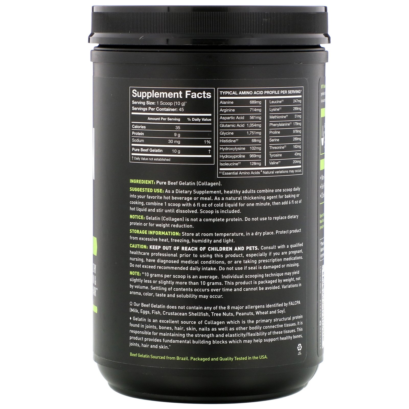 Sports Research, Gelatin Powder, Unflavored, 16 oz (454 g) - Imagem 2