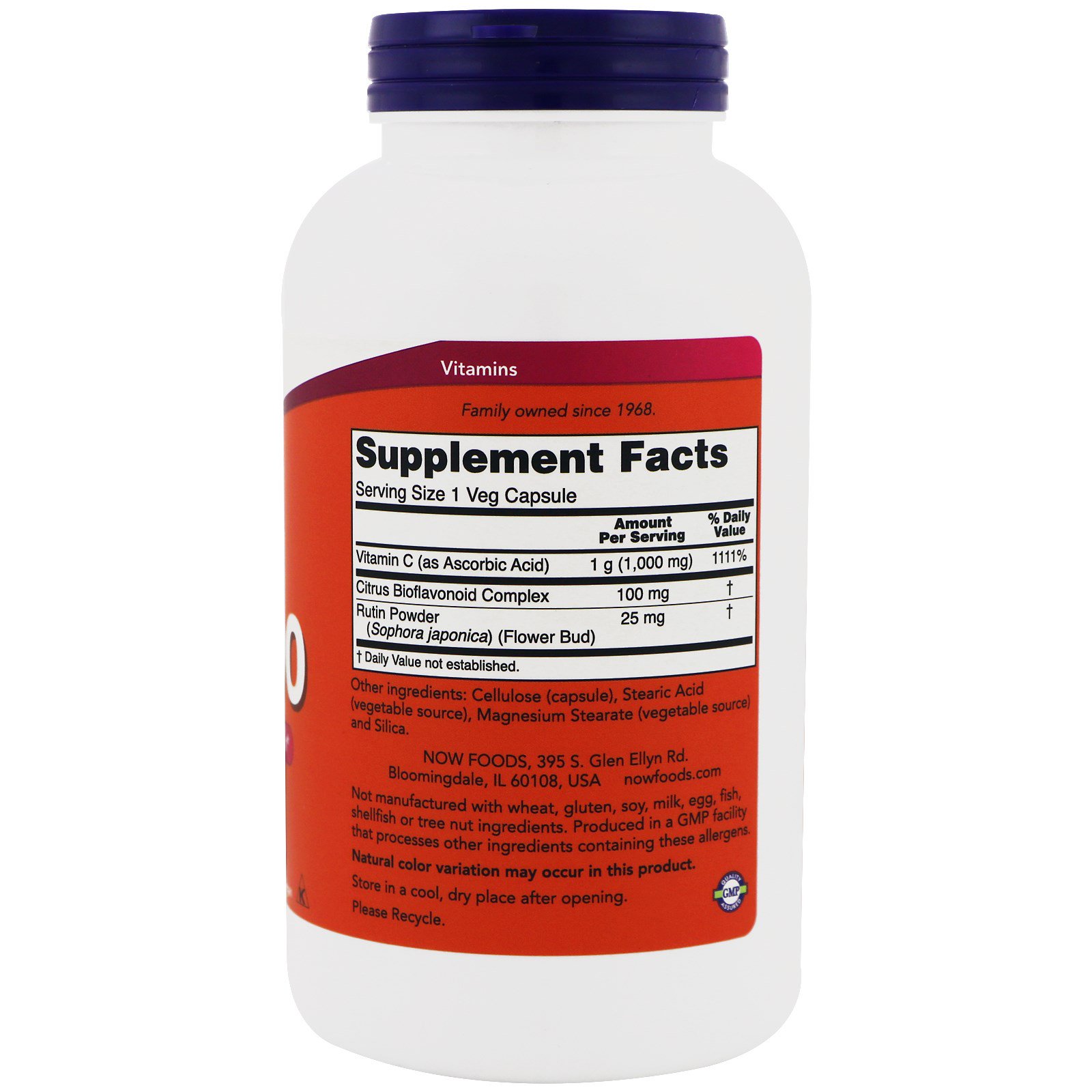 Now Foods, C-1000, com 100 mg de Bioflavonoides, 250 Cápsulas Vegetais - Imagem 2